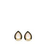 Brinco-de-pressao-medio-gota-dourado-preto-e-strass-Vintage