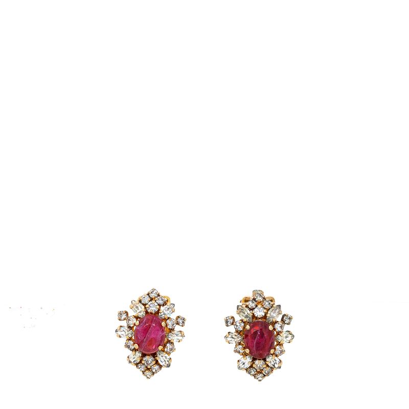 Brinco-de-pressao-medio-dourado-strass-e-rosa-Vintage