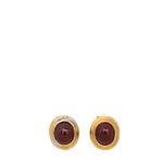 Brinco-de-pressao-oval-pequeno-dourado-e-marrom-Vintage
