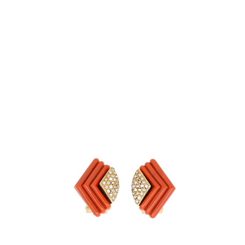 Brinco-de-pressao-medio-triangulos-terracota-e-strass-Vintage