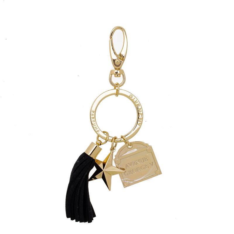 Chaveiro-Givenchy-Dourado-e-Preto