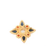 Broche-quadrado-dourado-salmao-azul-e-perola