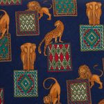 Gravata-Salvatore-Ferragamo-Estampa-Animais-Azul-e-Dourada