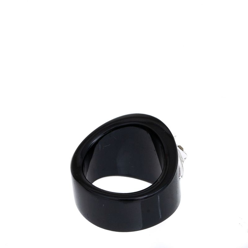 Anel-Swarovski-preto-e-prata
