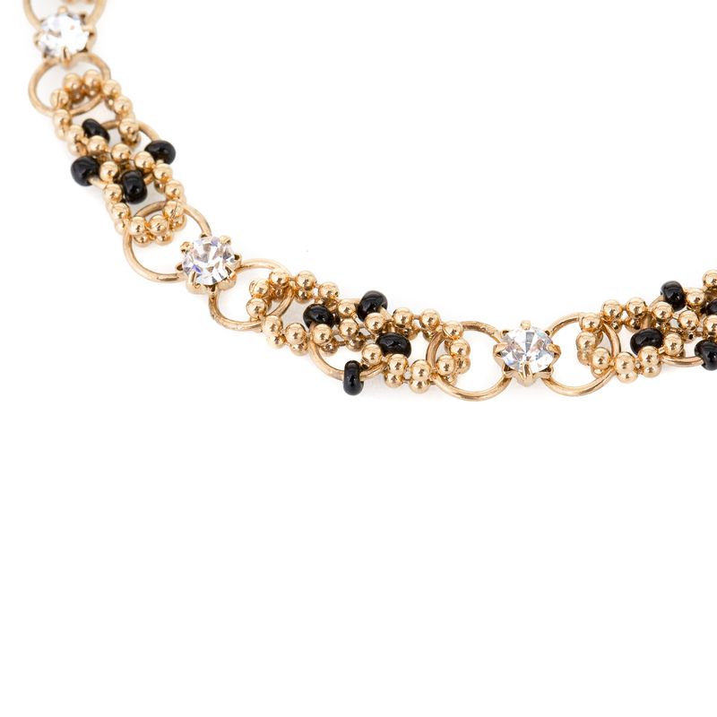 Pulseira-dourada-elos-e-micangas-pretas