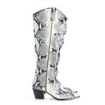 Bota-Cano-Longo-Python-Cinza