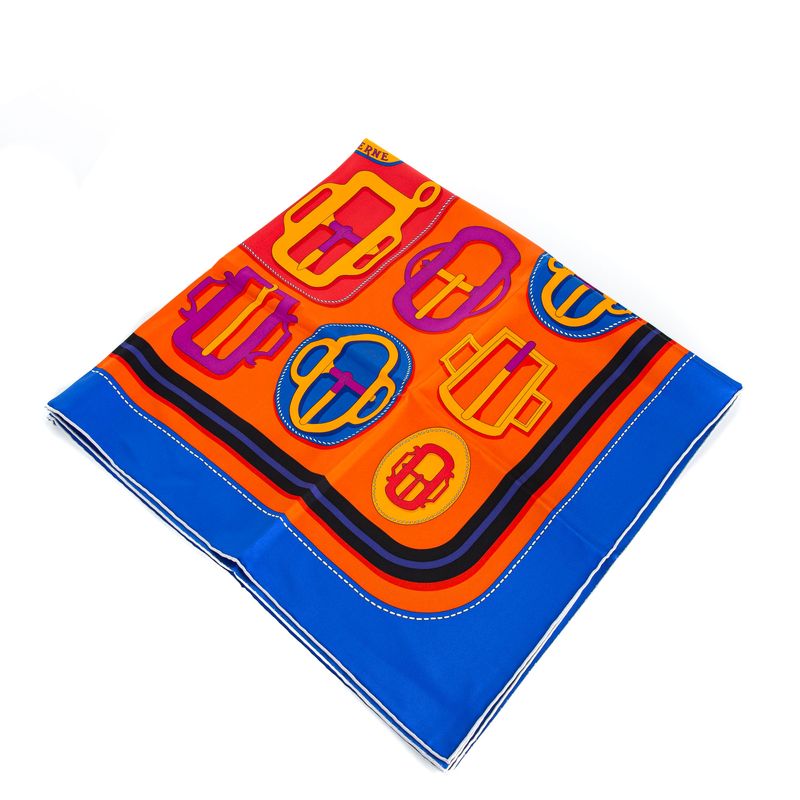 Lenco-Hermes-Estampado-Laranja-e-Azul