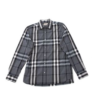 Camisa Burberry Estampa Xadrez Cinza