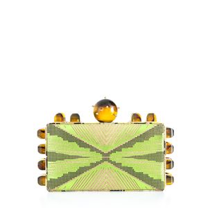 Clutch Tonya Hawkes Verde Cintilante