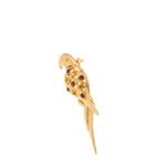 Broche-Arara-Dourado-Strass