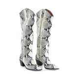 Bota-Cano-Longo-Python-Cinza