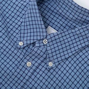 Camisa Ermenegildo Zegna Quadriculado Azul