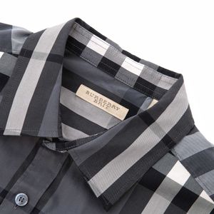 Camisa Burberry Estampa Xadrez Cinza