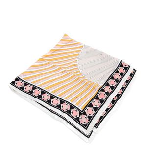 Lenço Emílio Pucci Estampado Cinza e Rosa