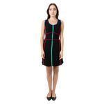 Vestido-Reinaldo-Lourenco-Preto-Listras-Coloridas