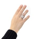 Anel-Swarovski-Prateado-Cristal