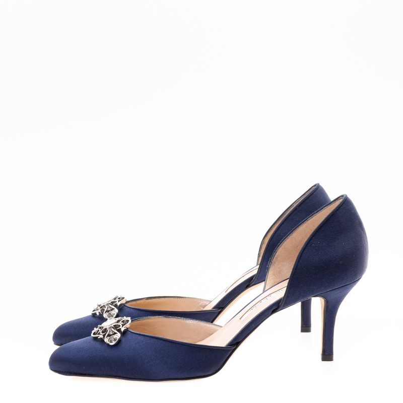 Scarpin-Oscar-de-La-Renta-Cetim-Azul-Marinho-com-Strass