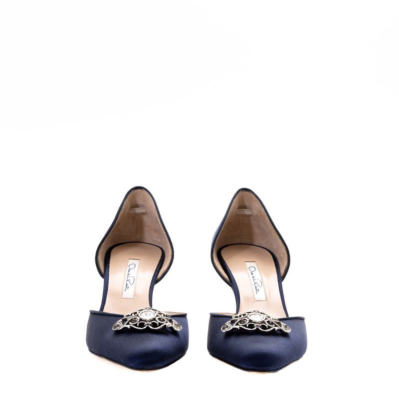 Scarpin-Oscar-de-La-Renta-Cetim-Azul-Marinho-com-Strass