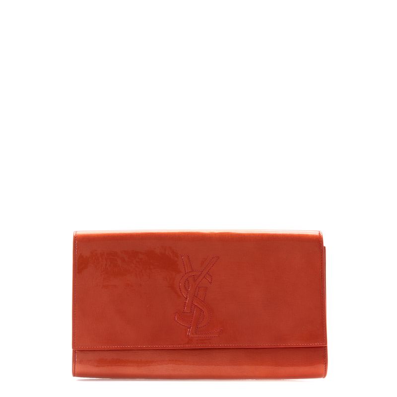 Clutch-Belle-de-Jour-Saint-Laurent-Verniz-Laranja