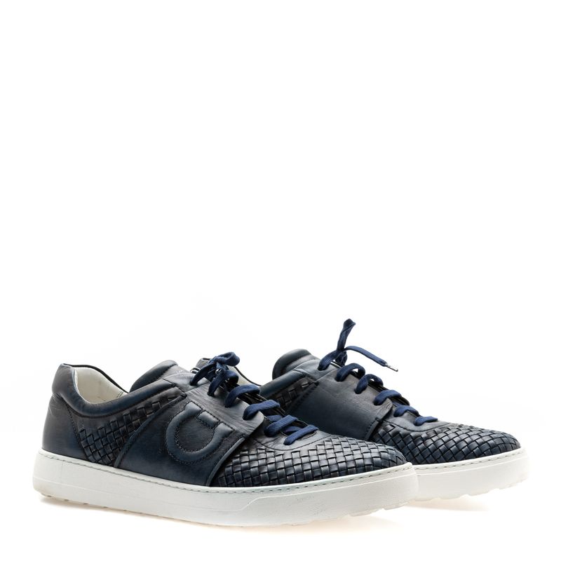 Tenis-Salvatore-Ferragamo-Couro-Azul