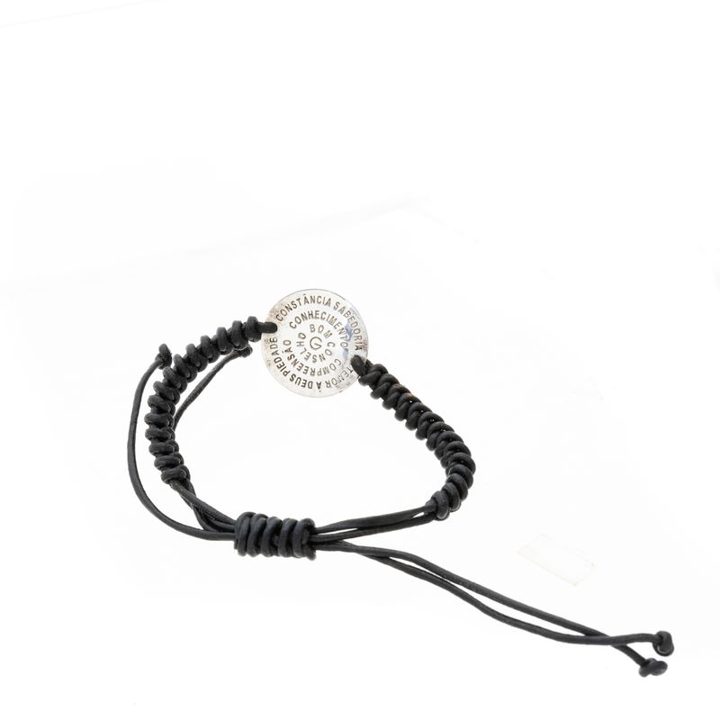 Pulseira-Guerreiro-Couro-Macrame-Azul-Marinho