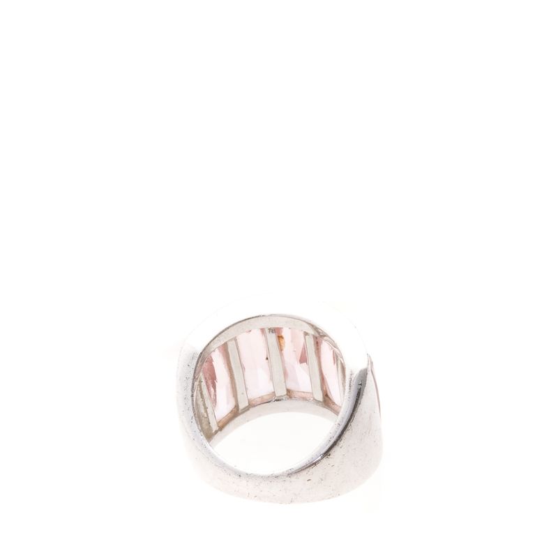 Anel-Swarovski-Prateado-Pedra-Rosa