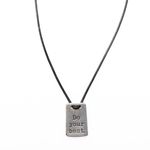 Colar-Guerreiro-Placa-Do-Your-Best-Cordao-Couro
