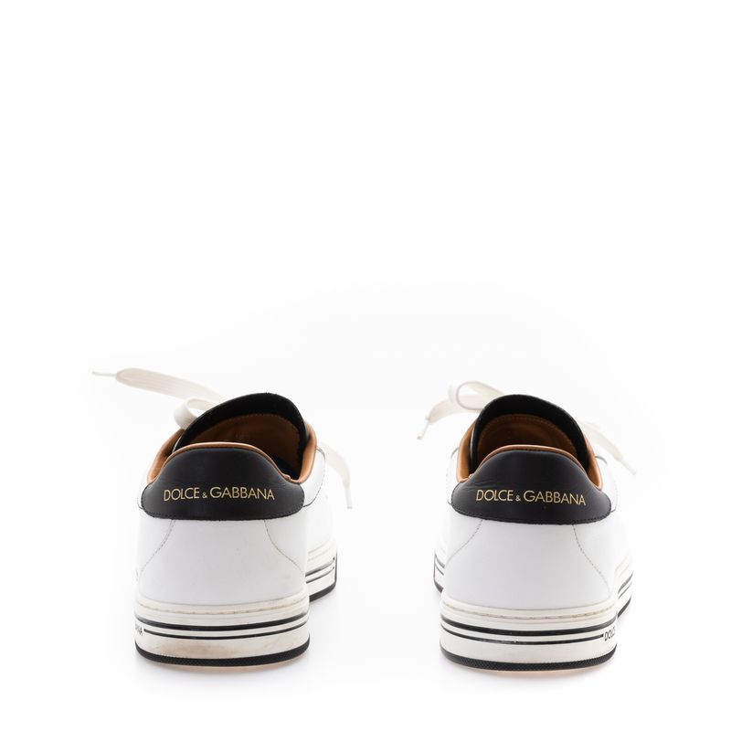 Tenis-Dolce---Gabbana-Couro-Branco-com-Preto