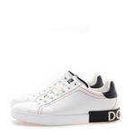 Tenis-Dolce---Gabbana-Couro-Branco-com-Costura-Vermelha