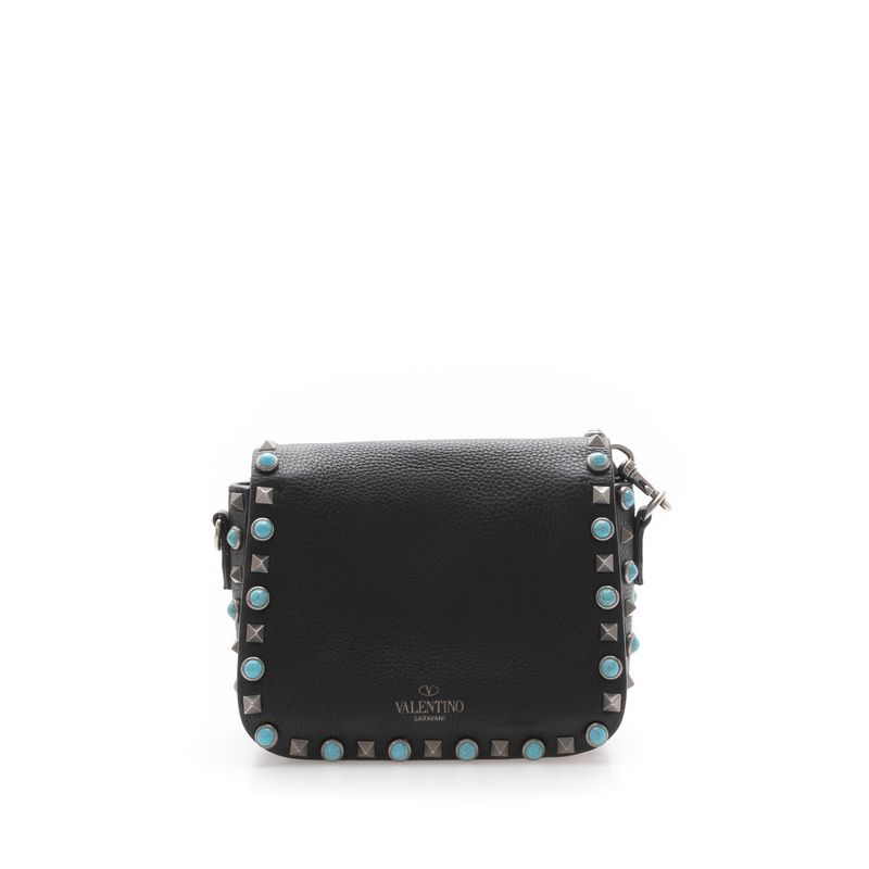 Bolsa-Rockstud-Valentino-Couro-Preto
