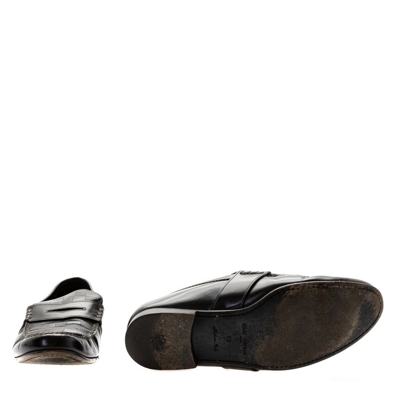 Mocassim-Louis-Vuitton-Monograma-Couro-Preto