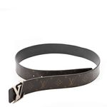 Cinto-Louis-Vuitton-Couro-Preto-Reversivel-Monograma-Macassar