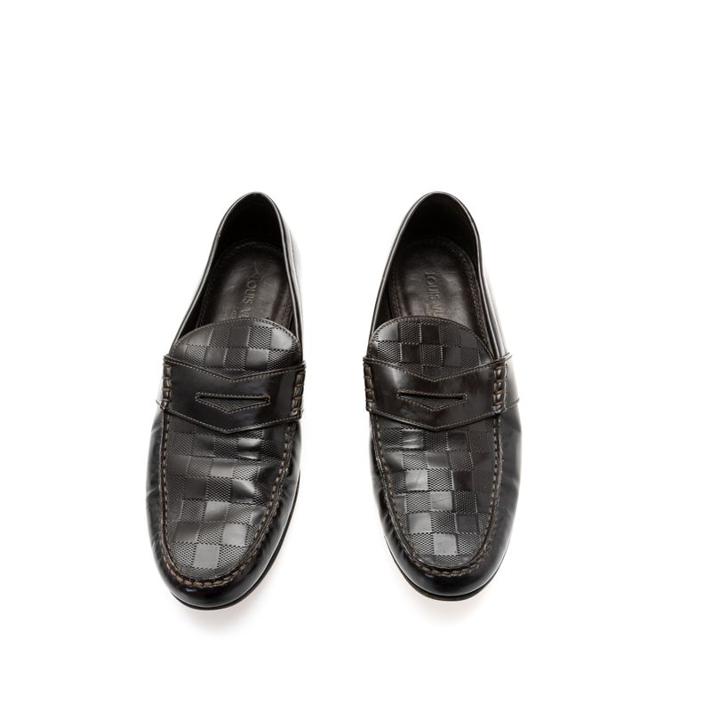Mocassim-Louis-Vuitton-Monograma-Couro-Preto