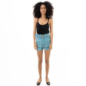 Short Framed Cotelé Turquesa