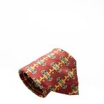 Gravata-Christian-Dior-Vermelha-e-Amarela-Estampada-Vintage