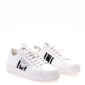 Tenis Prada Couro Branco e Preto
