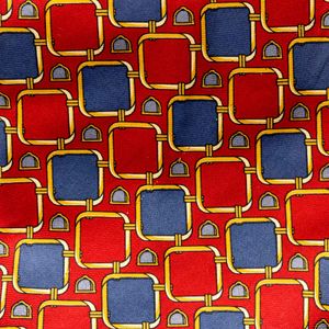 Gravata Paolo Gucci Vermelho e Azul Vintage