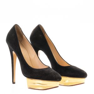 Pump Charlotte Olympia Camurça Preto