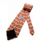Gravata-Christian-Dior-Vermelha-e-Amarela-Estampada-Vintage