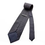 Gravata-Ermenegildo-Zegna-Seda-Preta-e-Quadriculado-Cinza