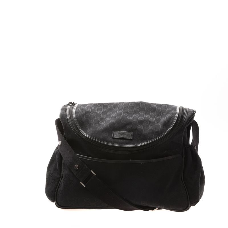 Bolsa-Gucci-Diaper-Bag-Preta-Monograma