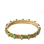 Bracelete-Swarovski-Dourado-Esmaltado-Vintage-com-Pedras-Coloridas