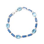 Pulseira-Givenchy-Prateada-Pedras-Azul-Clara