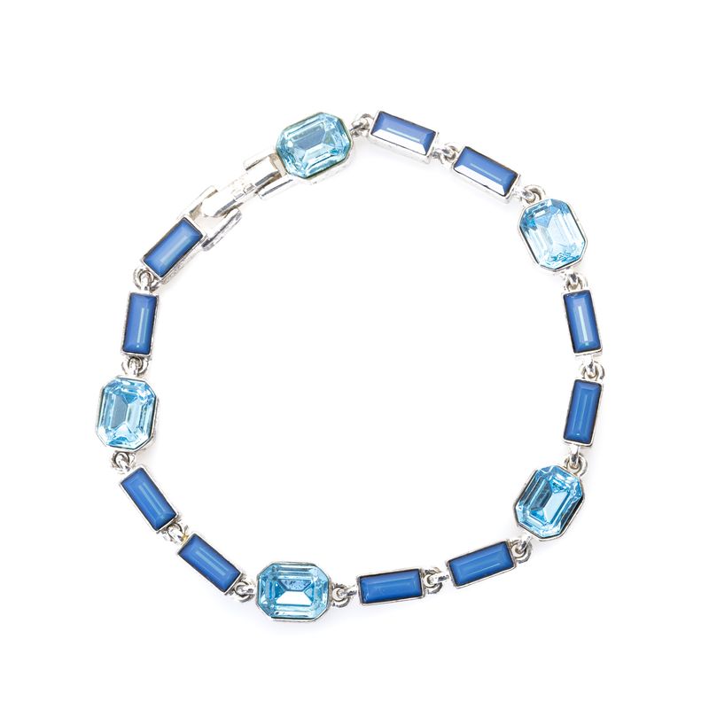 Pulseira-Givenchy-Prateada-Pedras-Azul-Clara