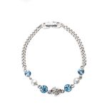 Pulseira-Givenchy-Prateada-Pedras-Azul-Claro-e-Perolas