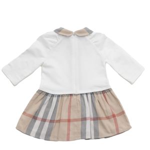 Vestido Burberry Bebê Off White com Xadrez