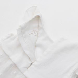 Vestido Chloe Bebê Branco com Poá