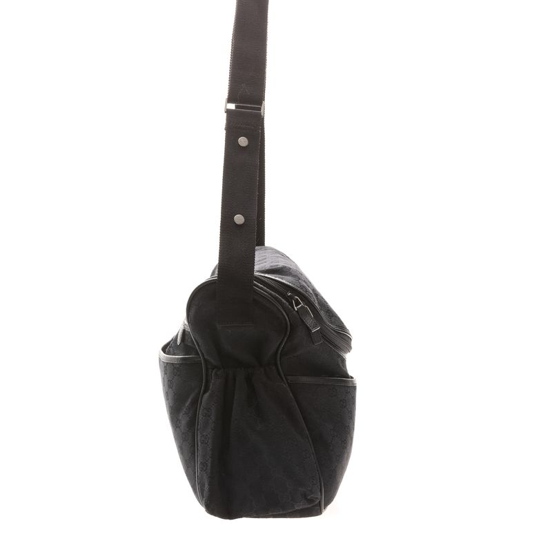 Bolsa-Gucci-Diaper-Bag-Preta-Monograma
