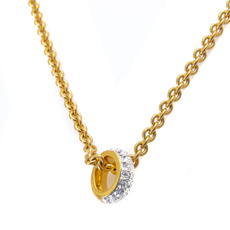 Corrente-Givenchy-Dourada-com-Pingente-Dourado-com-Strass