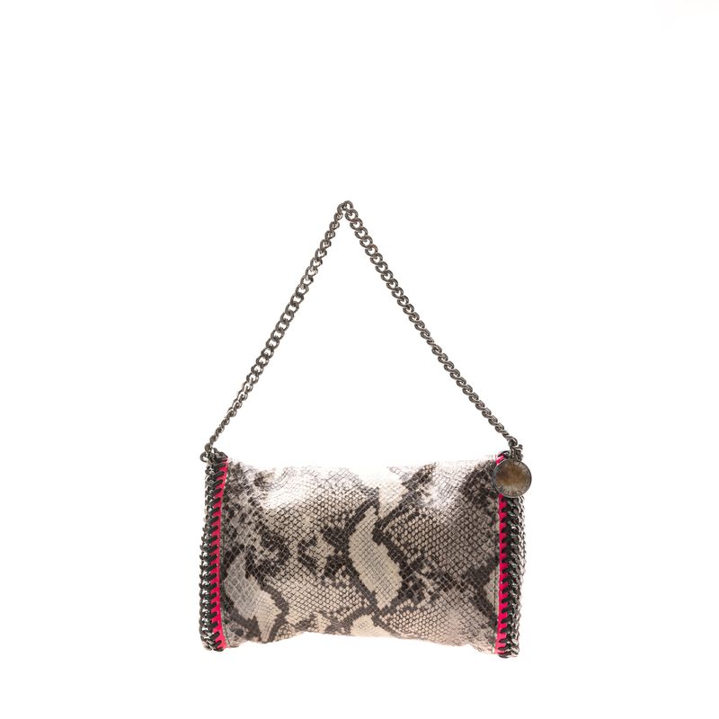 Clutch-Stella-McCartney-Foldover-Faux-Python-e-Pink